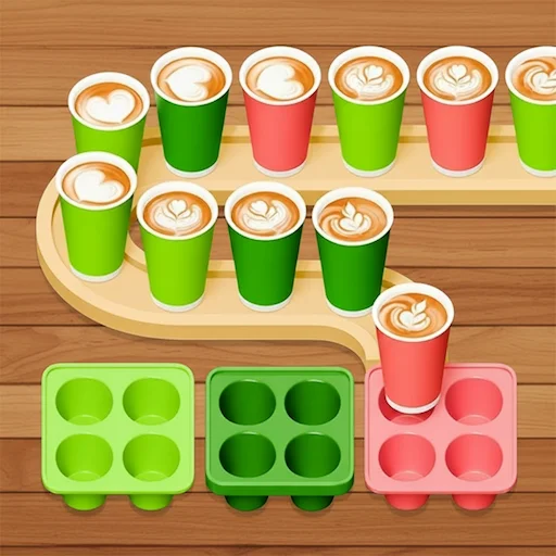Game icon for Coffee Mania - Sorting Jam by CrazyLabs LTD